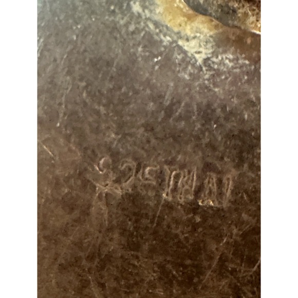 Vintage INA 925 Sterling Earrings 1" Oval Shaped Scrolling Design Stud Backs - Picture 4 of 6